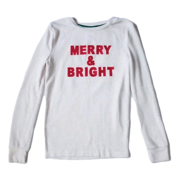 Members Mark 2pc Holiday PJ Set sz 8 Boys Merry & Bright Christmas Pajamas - Picture 2 of 5